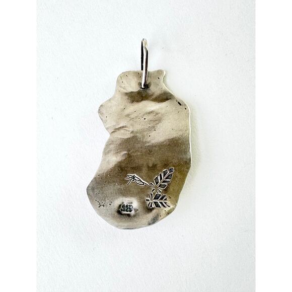 Miss Kite Arizona Natural Turquoise Copper Moon Sterling Pendant Gemstone Chain - Picture 5 of 13